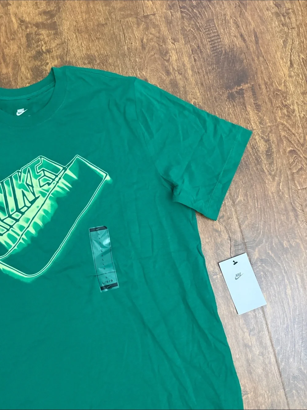 Nike Men’s Emerald Green Graphic Tee with Sneaker Logo